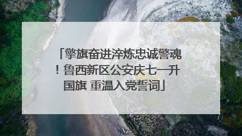 擎旗奋进淬炼忠诚警魂！鲁西新区公安庆七一升国旗 重温入党誓词