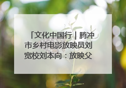 文化中国行｜腾冲市乡村电影放映员刘宽校刘本向：放映父子兵 接力光影梦