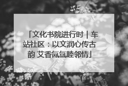 文化书院进行时｜车站社区：以文润心传古韵 艾香氤氲睦邻情