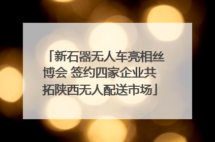 新石器无人车亮相丝博会 签约四家企业共拓陕西无人配送市场