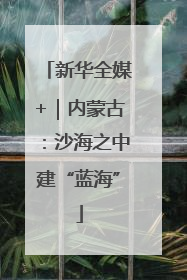 新华全媒+｜内蒙古：沙海之中建“蓝海”