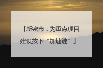 新密市：为重点项目建设按下“加速键”