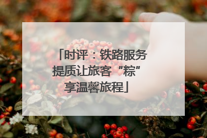 时评：铁路服务提质让旅客“粽”享温馨旅程