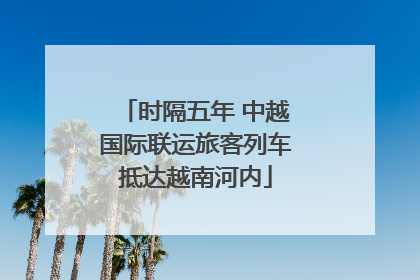 时隔五年 中越国际联运旅客列车抵达越南河内