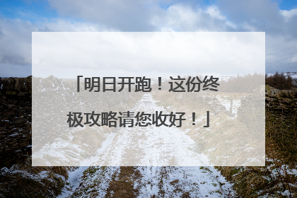 明日开跑！这份终极攻略请您收好！