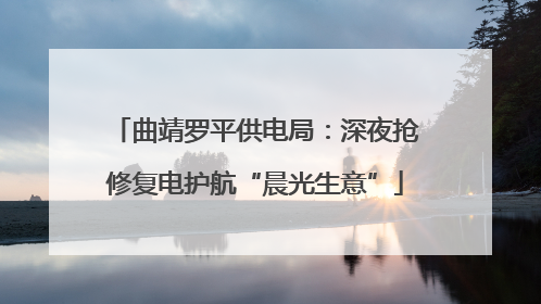 曲靖罗平供电局：深夜抢修复电护航“晨光生意”