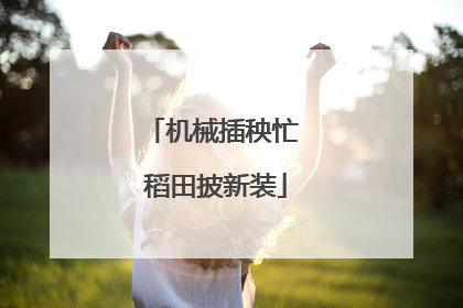 机械插秧忙 稻田披新装