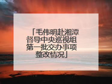 毛伟明赴湘潭督导中央巡视组第一批交办事项整改情况