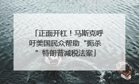 正面开杠！马斯克呼吁美国民众帮助“扼杀”特朗普减税法案