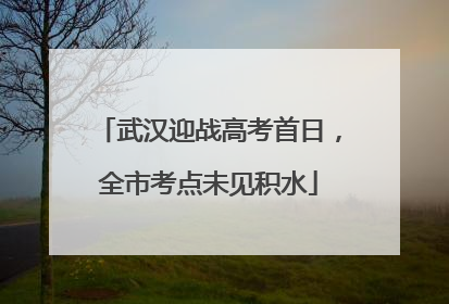 武汉迎战高考首日，全市考点未见积水