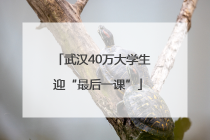 武汉40万大学生迎“最后一课”