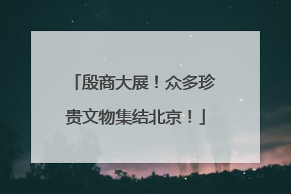 殷商大展！众多珍贵文物集结北京！