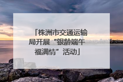 株洲市交通运输局开展“银龄端午福满情”活动
