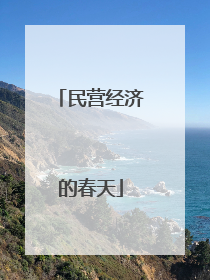 民营经济的春天