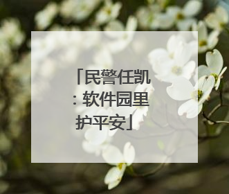 民警任凯：软件园里护平安