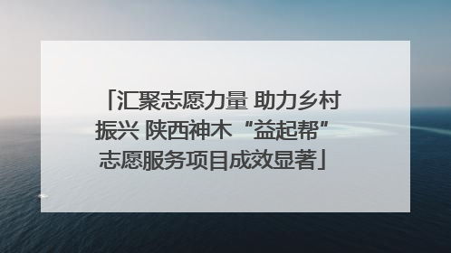 汇聚志愿力量 助力乡村振兴 陕西神木“益起帮”志愿服务项目成效显著