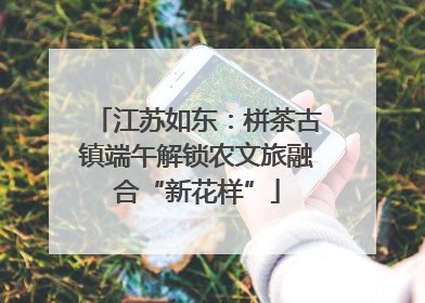 江苏如东：栟茶古镇端午解锁农文旅融合“新花样”