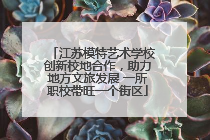 江苏模特艺术学校创新校地合作，助力地方文旅发展 一所职校带旺一个街区