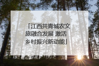 江西共青城农文旅融合发展 激活乡村振兴新动能