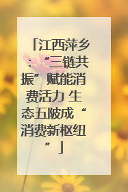 江西萍乡：“三链共振”赋能消费活力 生态五陂成“消费新枢纽”