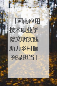 河南应用技术职业学院文明实践助力乡村振兴显担当