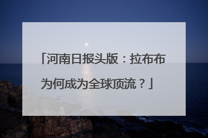 河南日报头版：拉布布为何成为全球顶流？