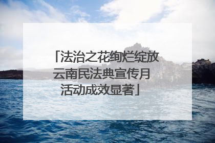法治之花绚烂绽放 云南民法典宣传月活动成效显著