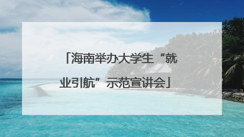 海南举办大学生“就业引航”示范宣讲会