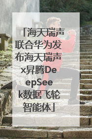 海天瑞声联合华为发布海天瑞声x昇腾DeepSeek数据飞轮智能体