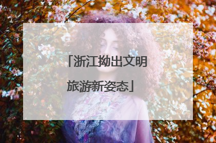 浙江拗出文明旅游新姿态