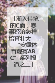 渐入佳境的C面：赛事经济怎样培育壮大——“安徽体育观察ABC”系列报道之三