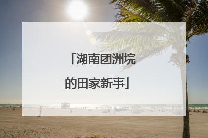 湖南团洲垸的田家新事