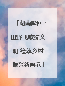 湖南隆回：田野飞歌绽文明 绘就乡村振兴新画卷