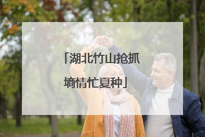 湖北竹山抢抓墒情忙夏种
