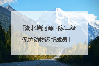 湖北堵河源国家二级保护动物添新成员