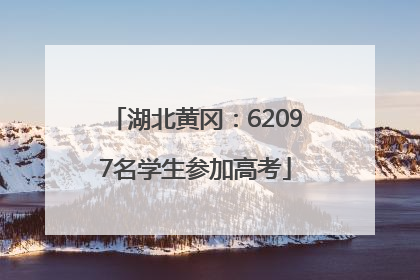 湖北黄冈：62097名学生参加高考