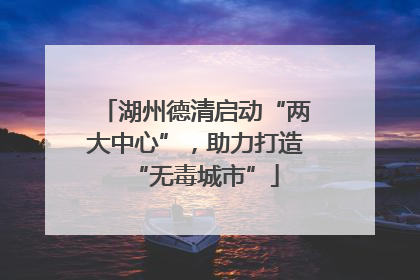 湖州德清启动“两大中心”，助力打造“无毒城市”