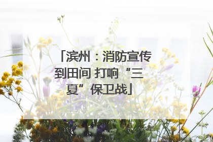 滨州：消防宣传到田间 打响“三夏”保卫战