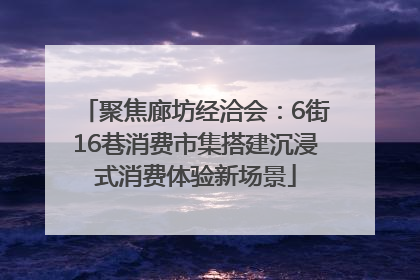 聚焦廊坊经洽会：6街16巷消费市集搭建沉浸式消费体验新场景