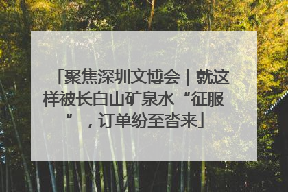 聚焦深圳文博会｜就这样被长白山矿泉水“征服”，订单纷至沓来