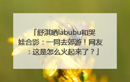 舒淇晒labubu和哭娃合影：一同去郊游！网友：这是怎么火起来了？