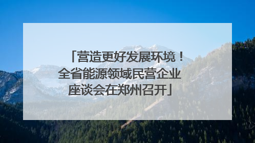 营造更好发展环境！全省能源领域民营企业座谈会在郑州召开