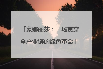 蒙娜丽莎：一场贯穿全产业链的绿色革命