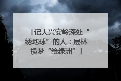 记大兴安岭深处“绣地球”的人：层林揽梦“绘绿洲”