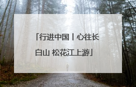 行进中国丨心往长白山 松花江上游