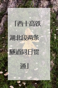 西十高铁湖北段两条隧道同日贯通