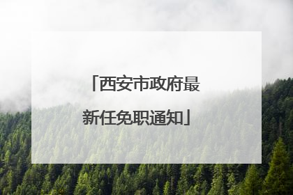 西安市政府最新任免职通知