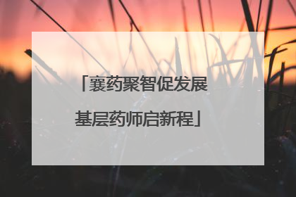 襄药聚智促发展 基层药师启新程