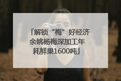 解锁“梅”好经济 余姚杨梅深加工年耗鲜果1600吨
