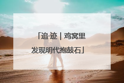 追·迹｜鸡窝里发现明代抱鼓石
